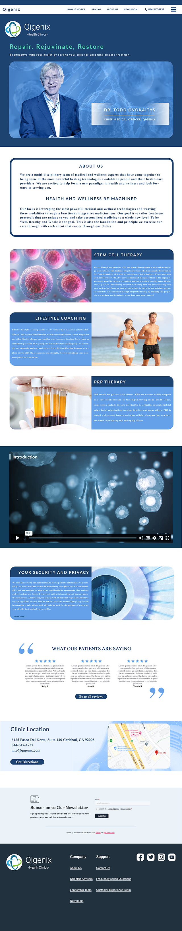 Qigenix Website Mockup